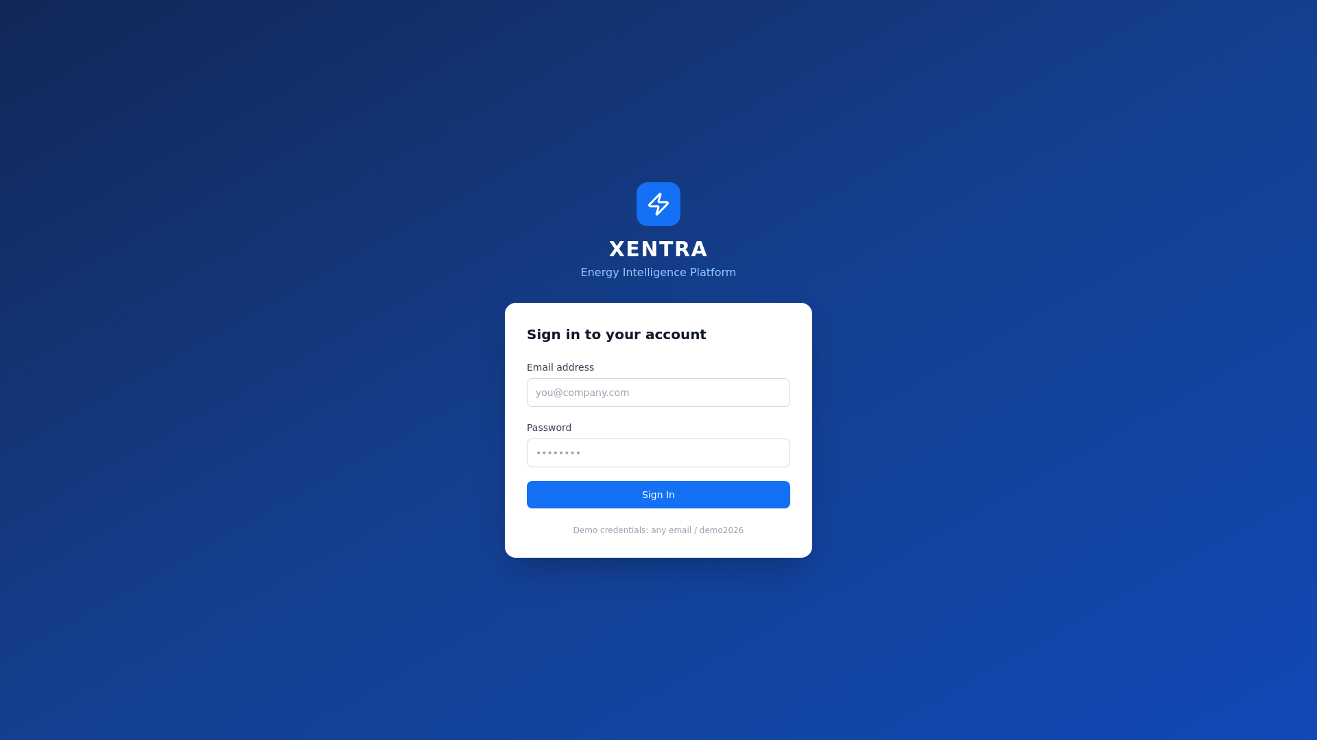 website screenshot of https://xentra-demo.pages.dev/