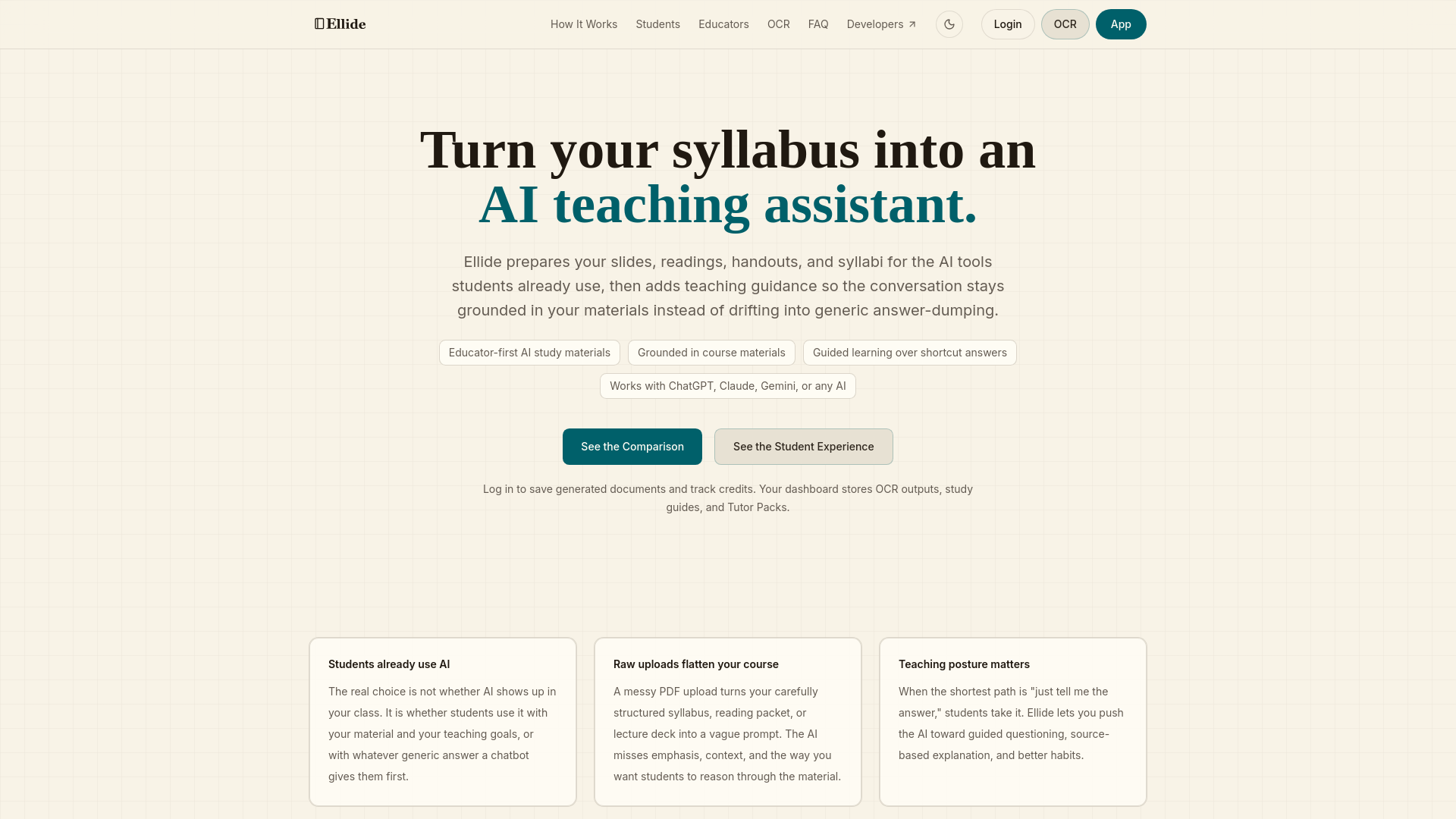 website screenshot of https://ellide-testing.pages.dev/