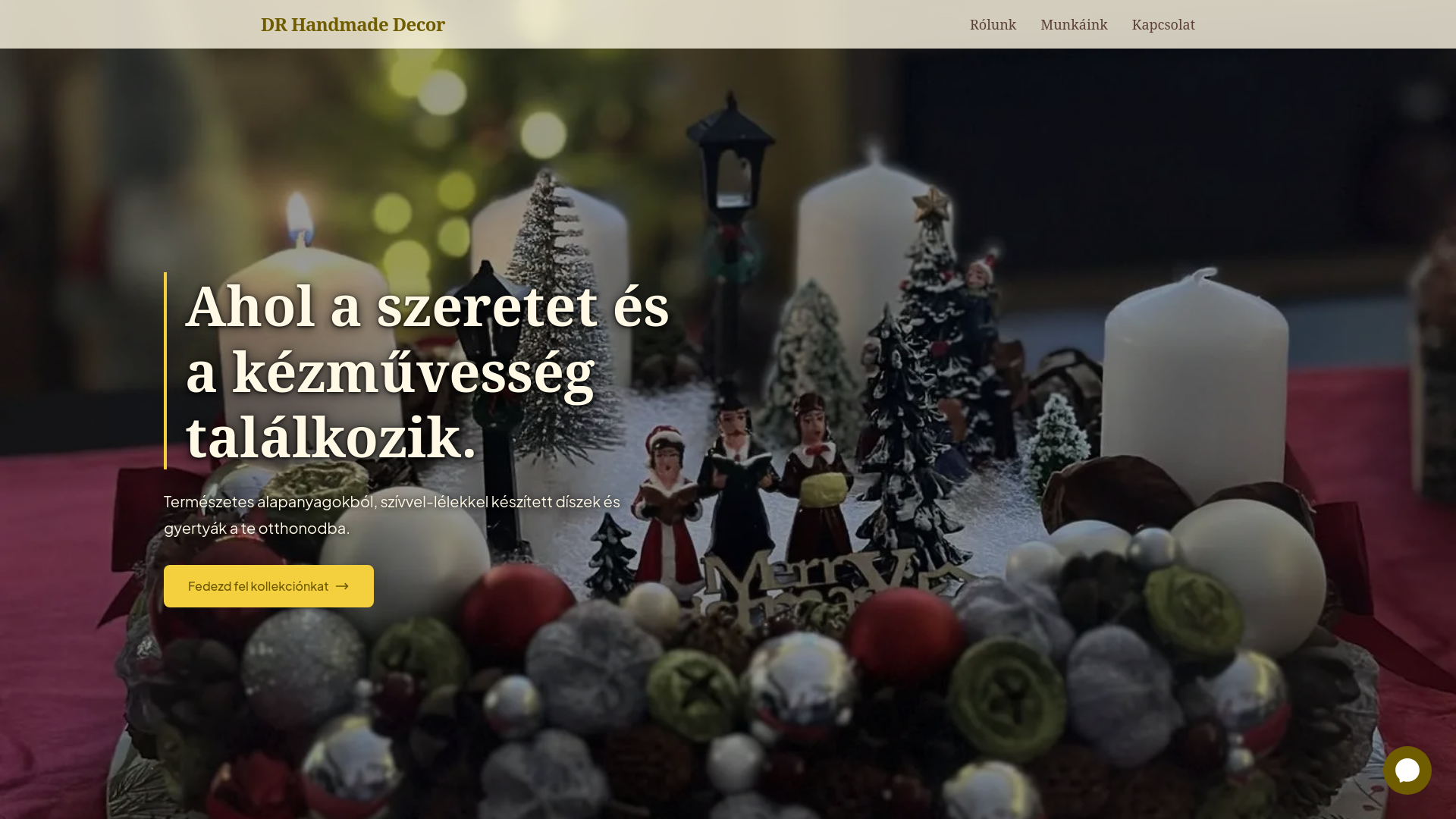 website screenshot of https://drhandmadedecor.hu/