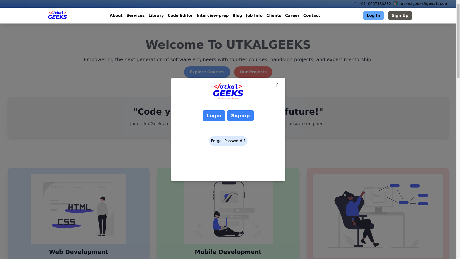 website screenshot of https://utkalgeeks.in/