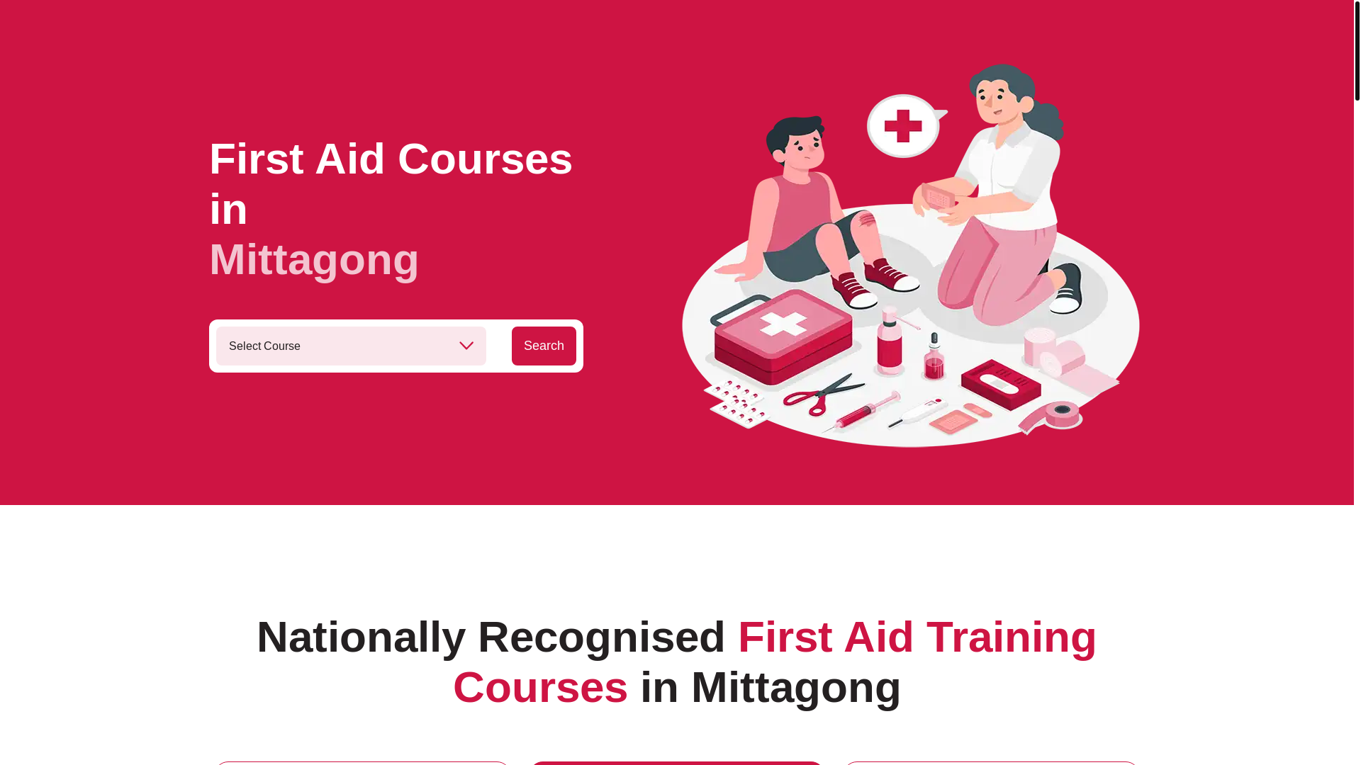 website screenshot of https://firstaidcoursegoulburn.au/