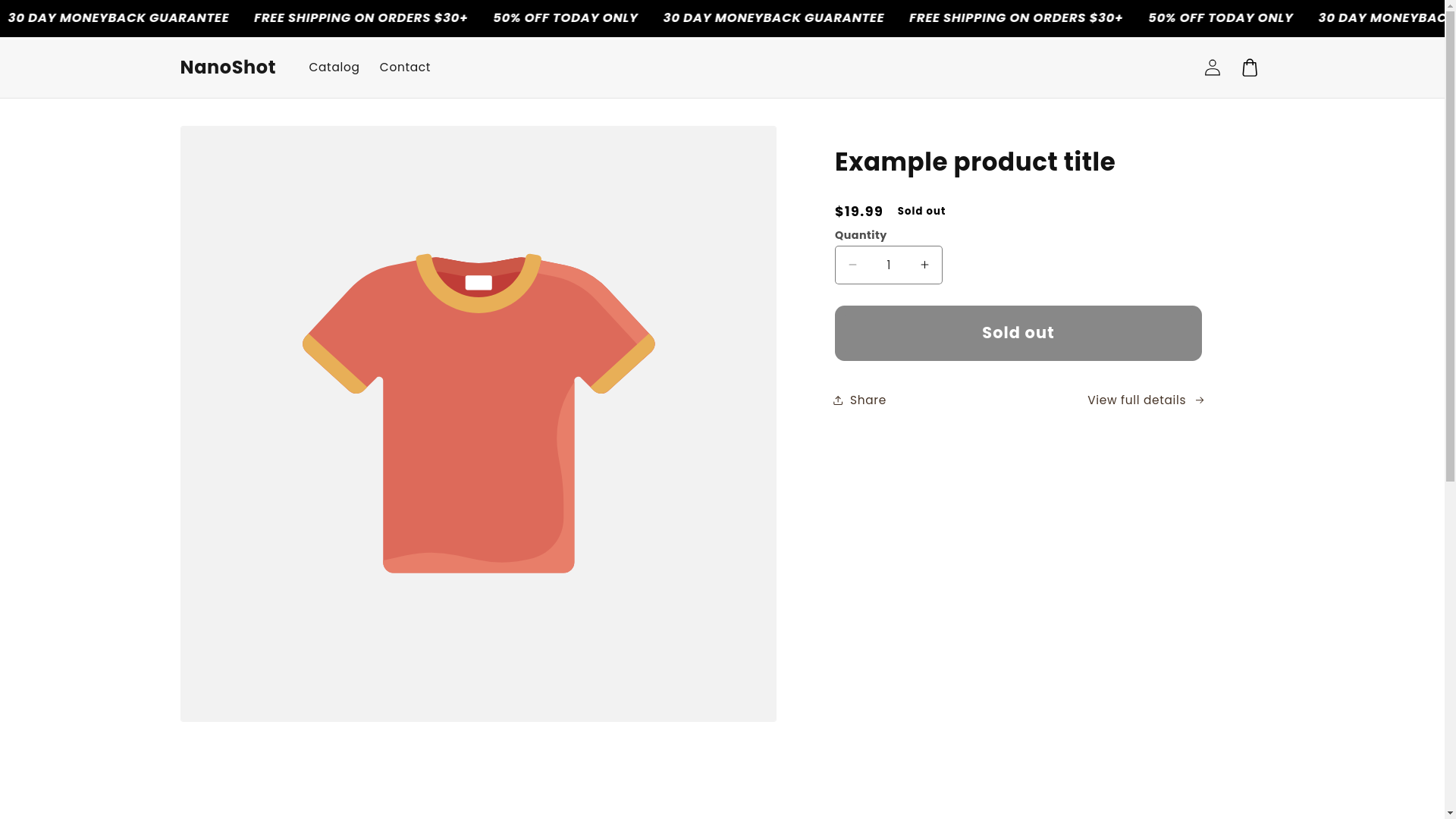 website screenshot of https://nanoshot.shop/