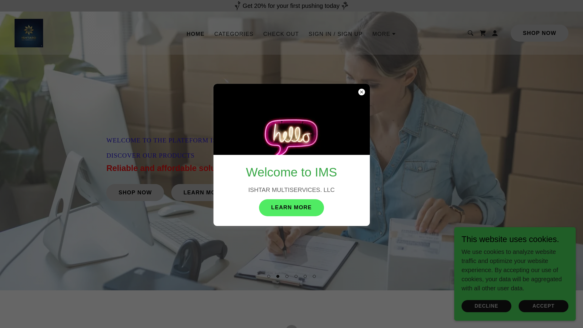 website screenshot of https://ishtardmultiservices.com/