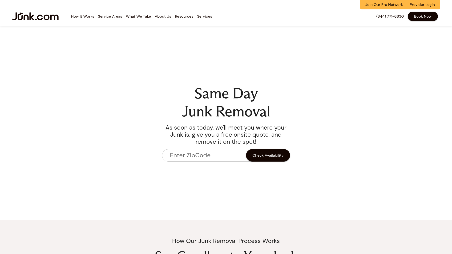 website screenshot of https://geniusjunkremoval.com/