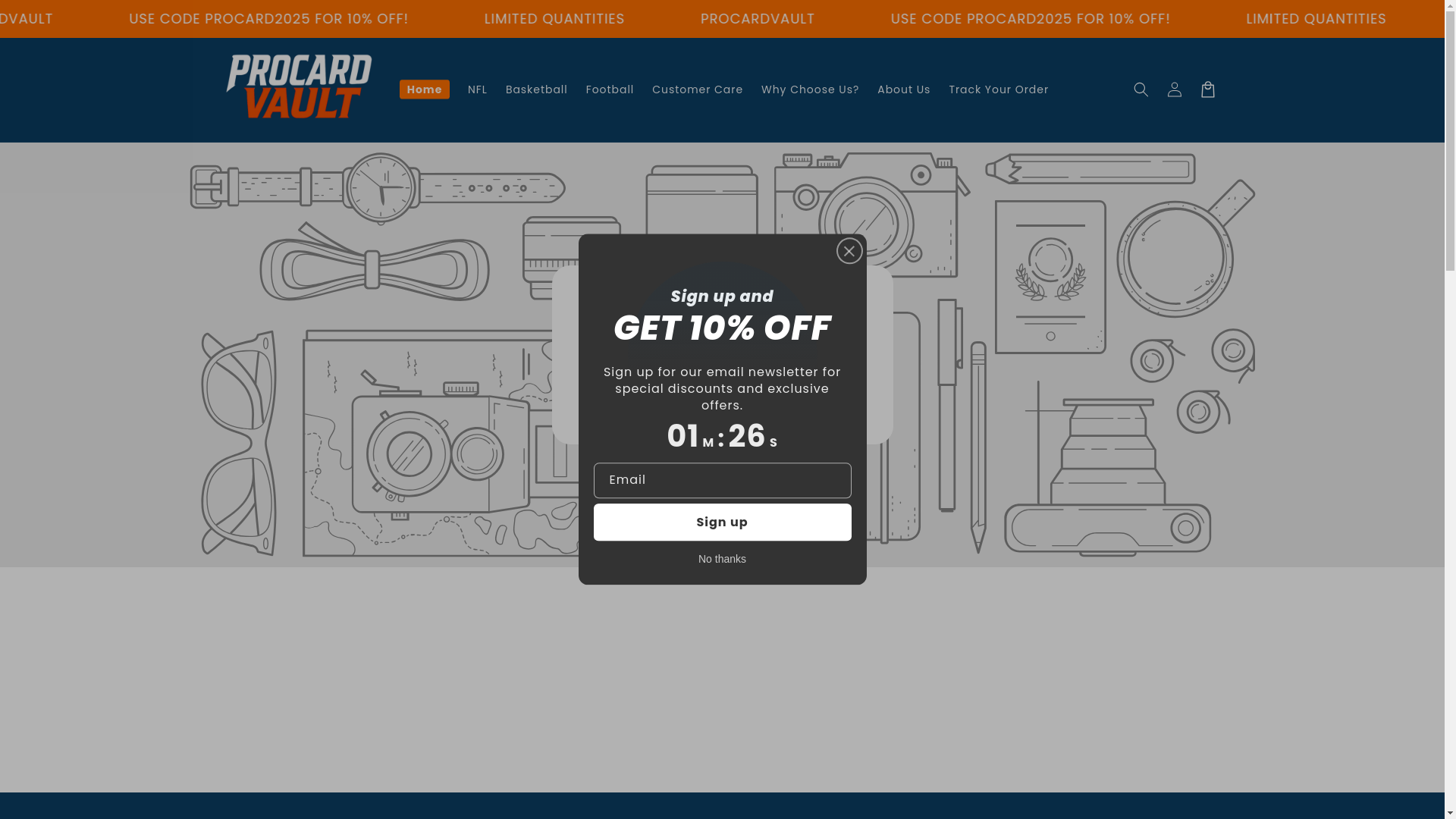 website screenshot of https://procardvault.shop/