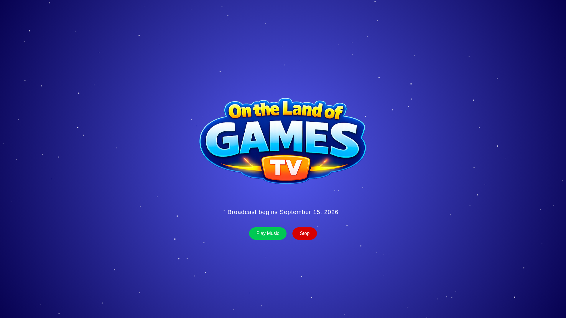 website screenshot of https://onthelandofgames.tv/