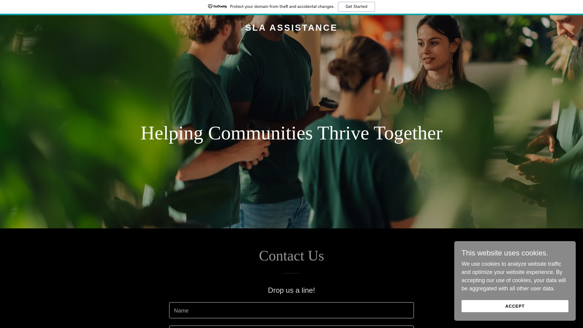 website screenshot of https://slassistance.org/