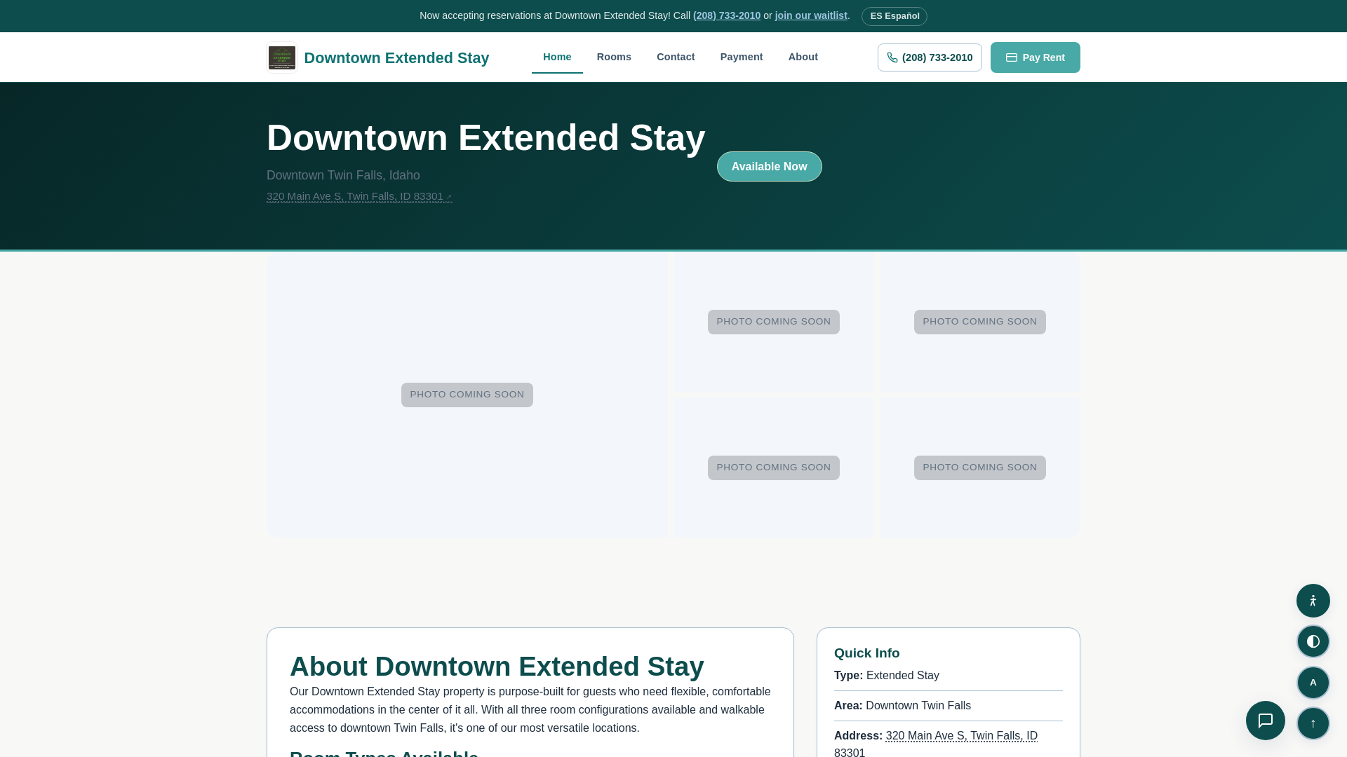 website screenshot of https://downtowntf.com/