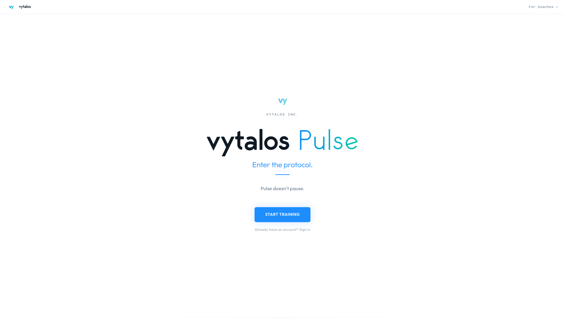 website screenshot of https://vytalos.co/