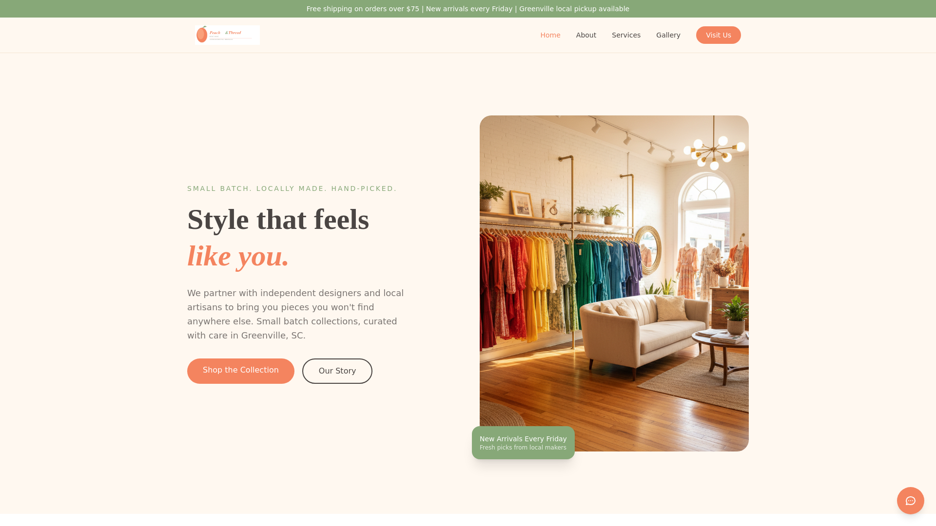 website screenshot of https://peach-thread-boutique.pages.dev/