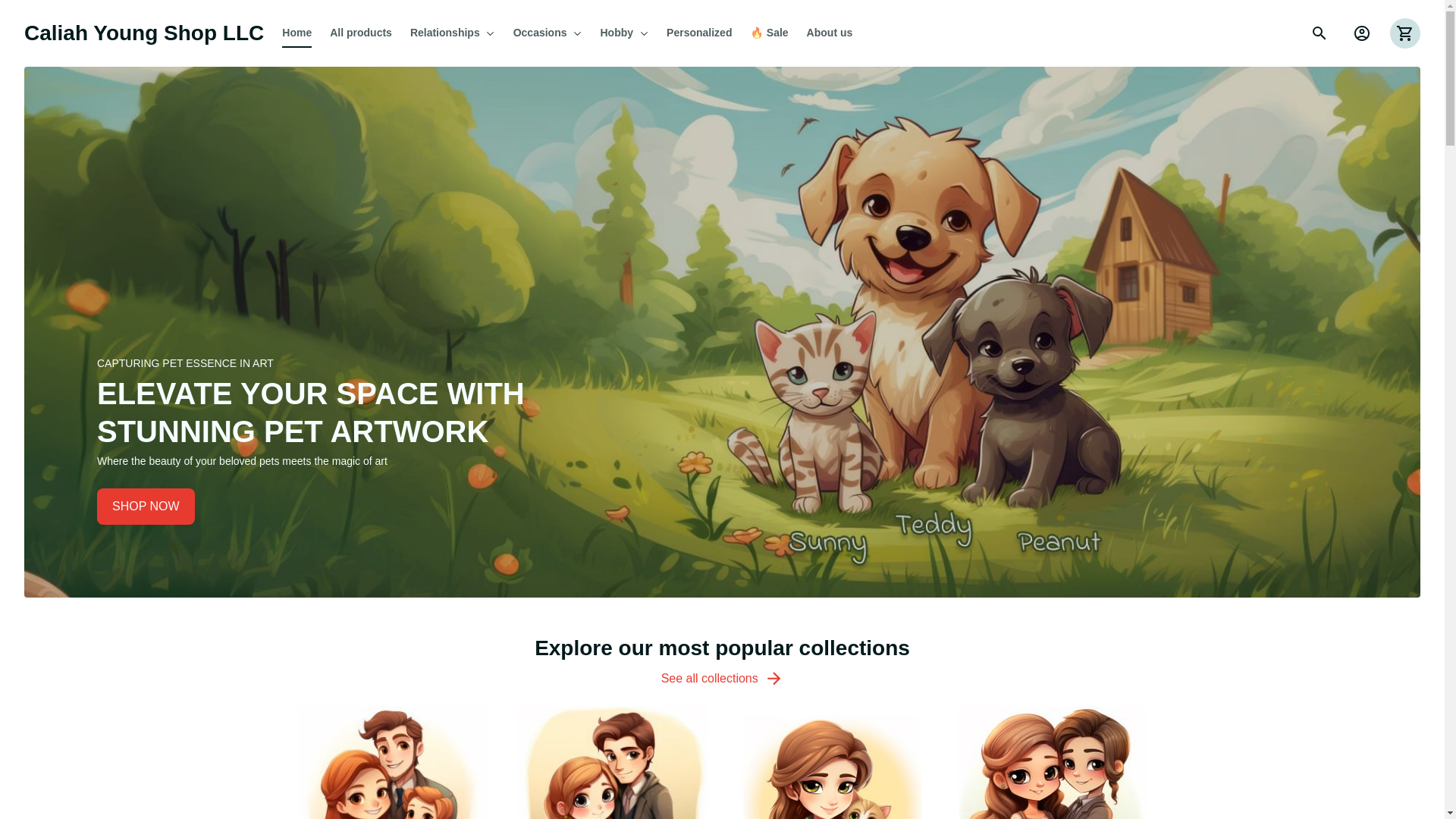 website screenshot of https://caliahyoung.shop/