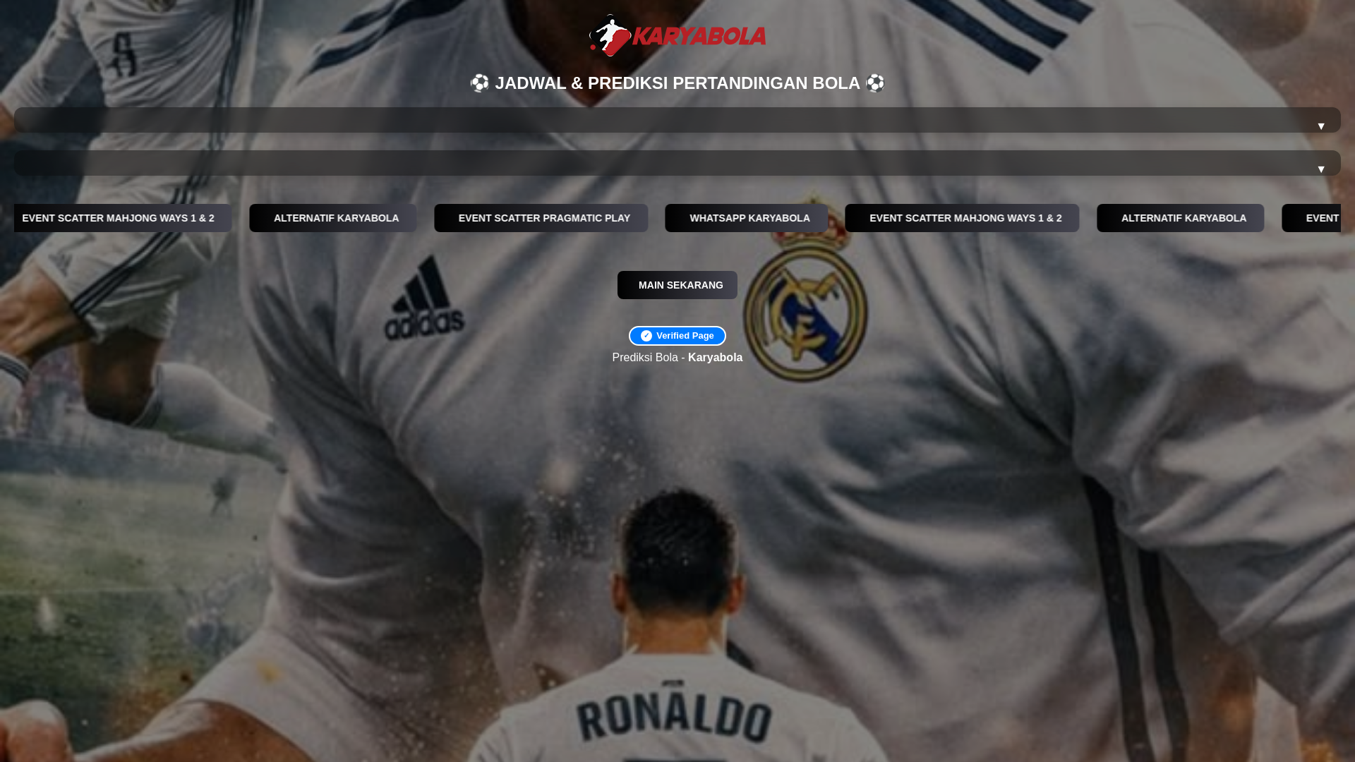 website screenshot of https://jadwalprediksi-karyabola.pages.dev/