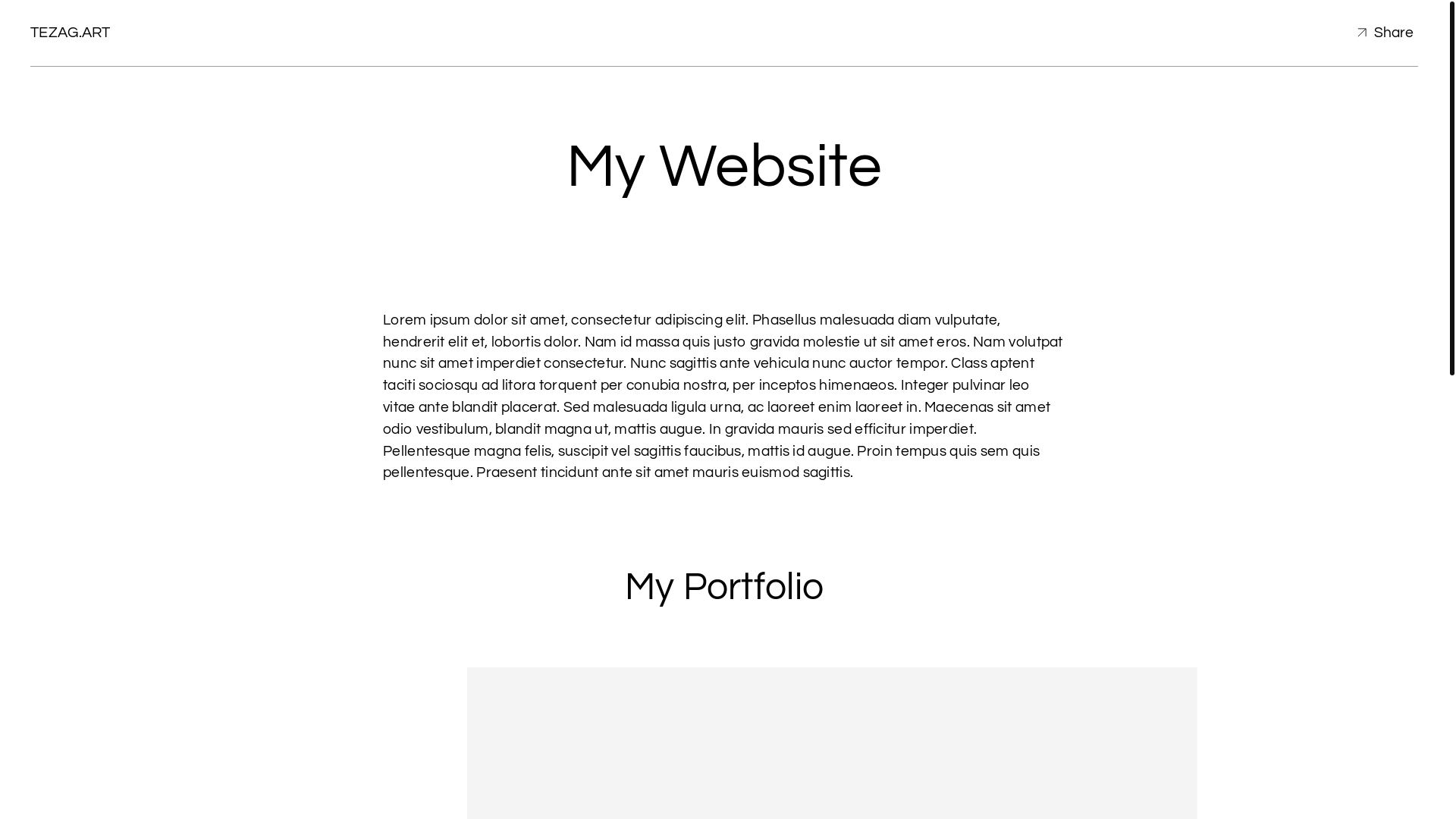 website screenshot of https://tezag.art/