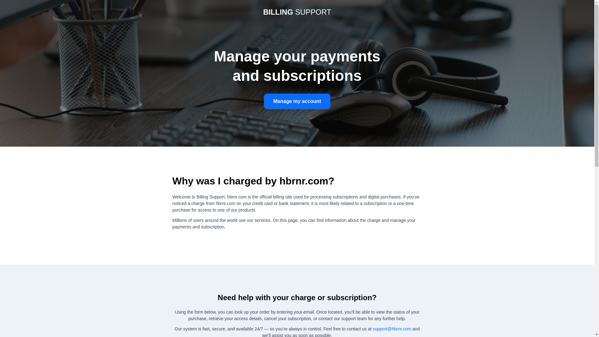 website screenshot of https://hbrnr.com/