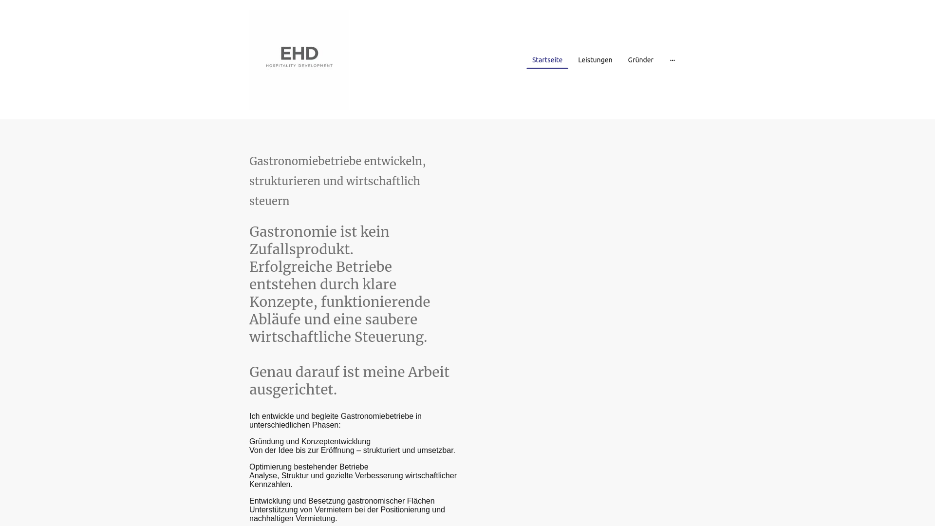 website screenshot of https://ehd-consulting.de/