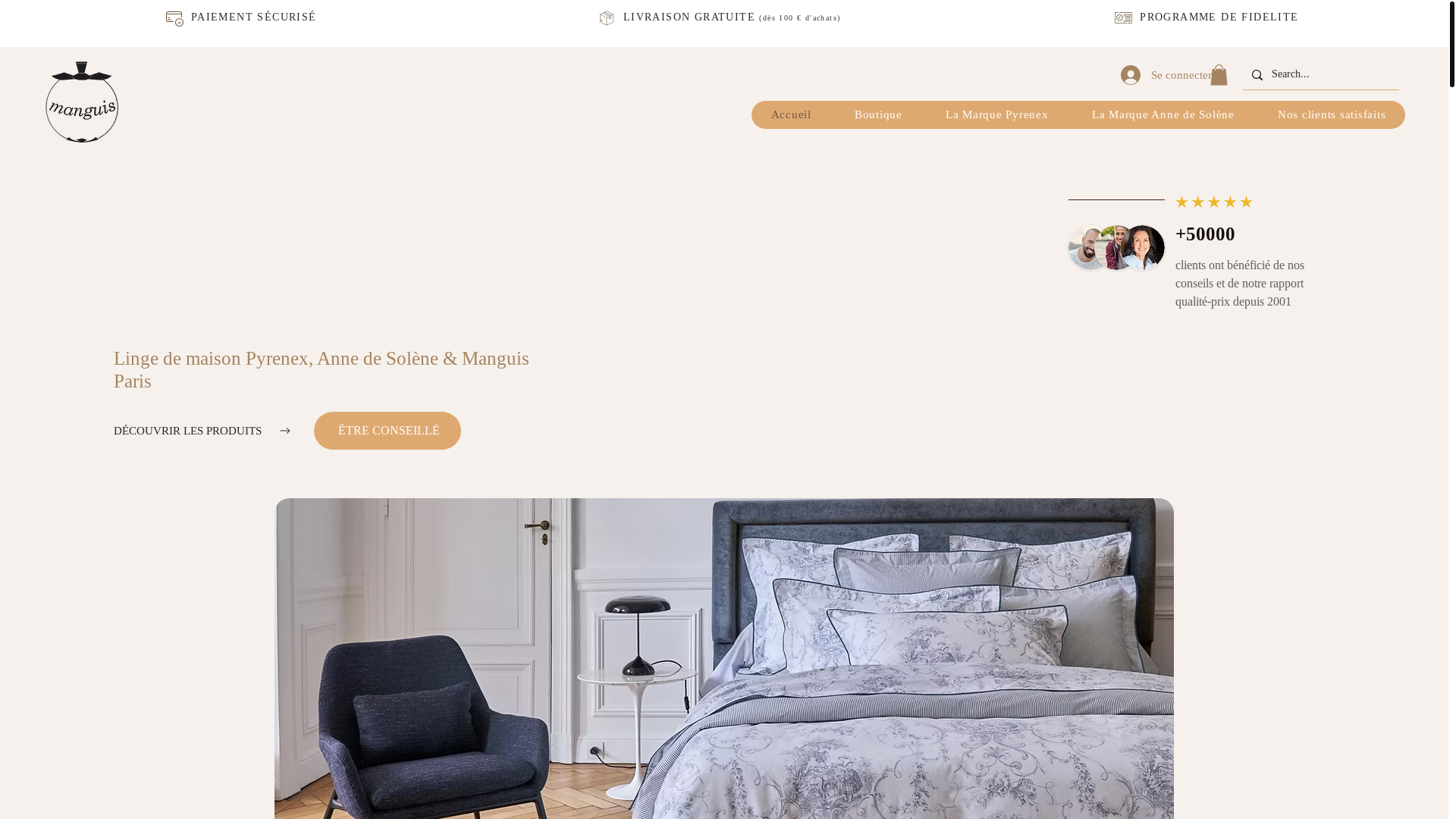 website screenshot of https://manguis-paris.fr/