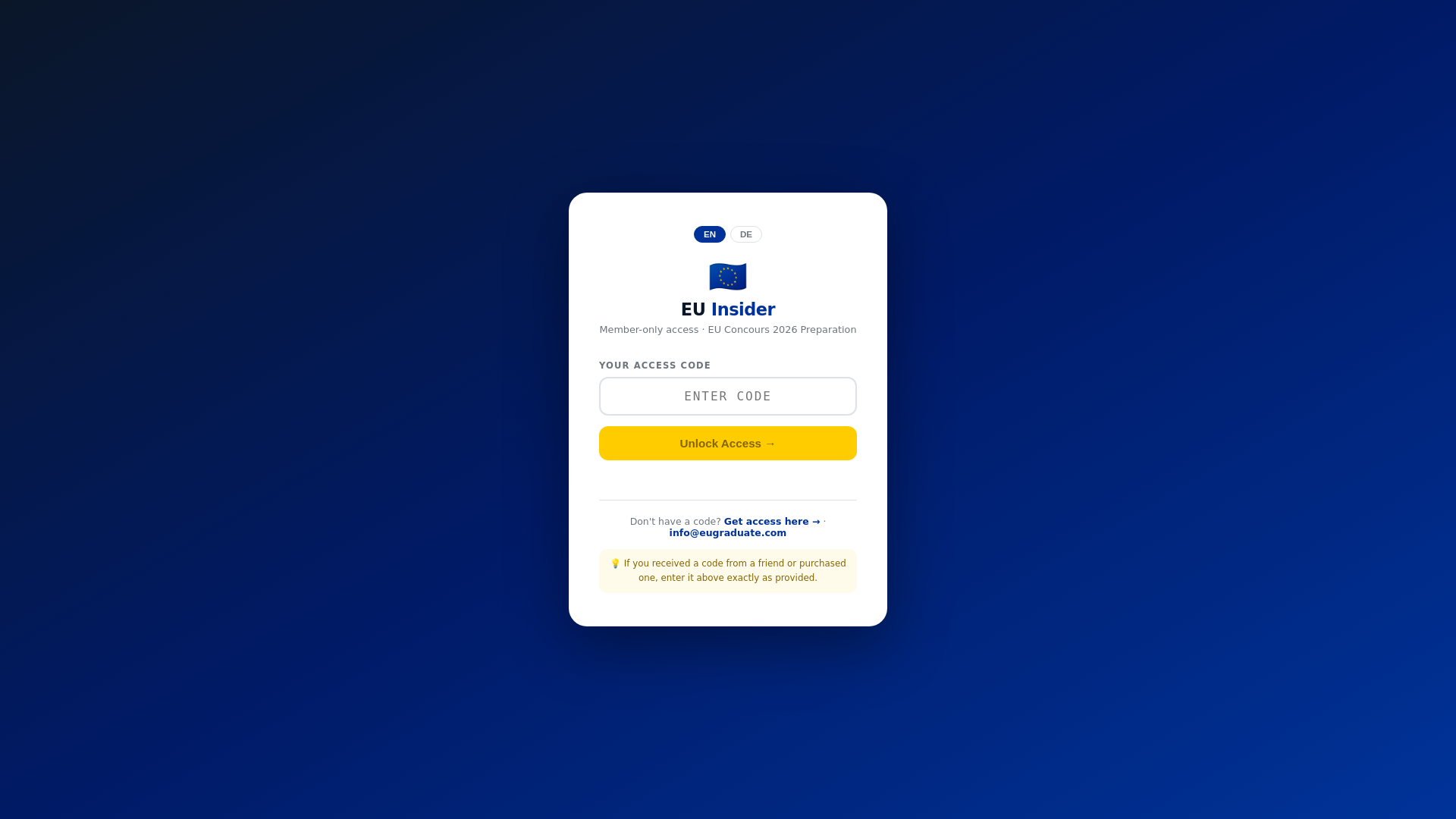 website screenshot of https://eugraduate.com