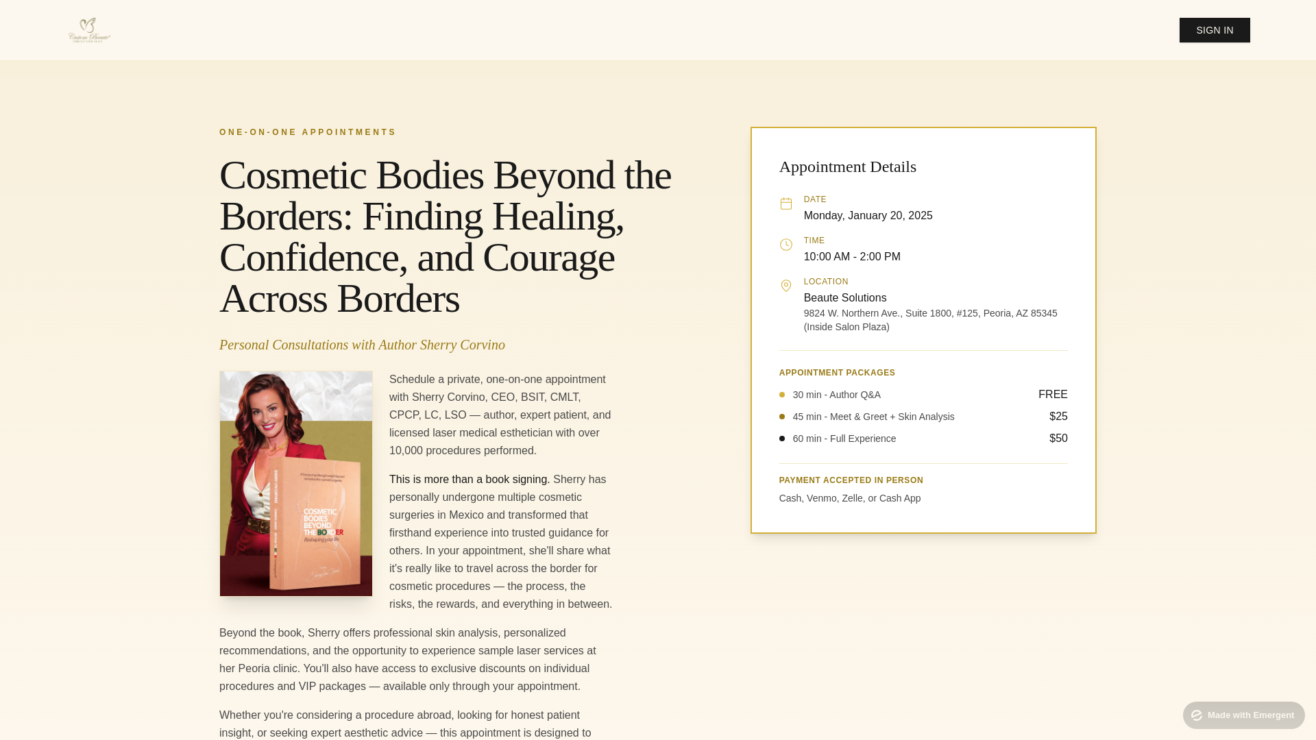 website screenshot of https://mycosmeticsbeyond.com/