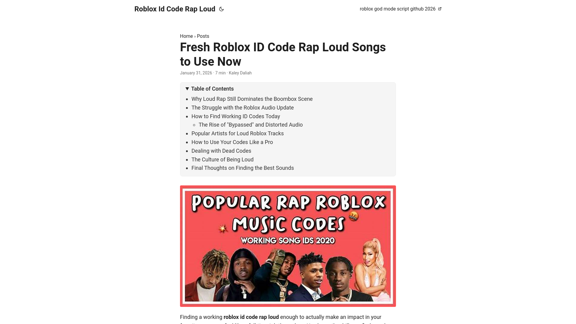 website screenshot of https://roblox-id-code-rap-loud.pages.dev/