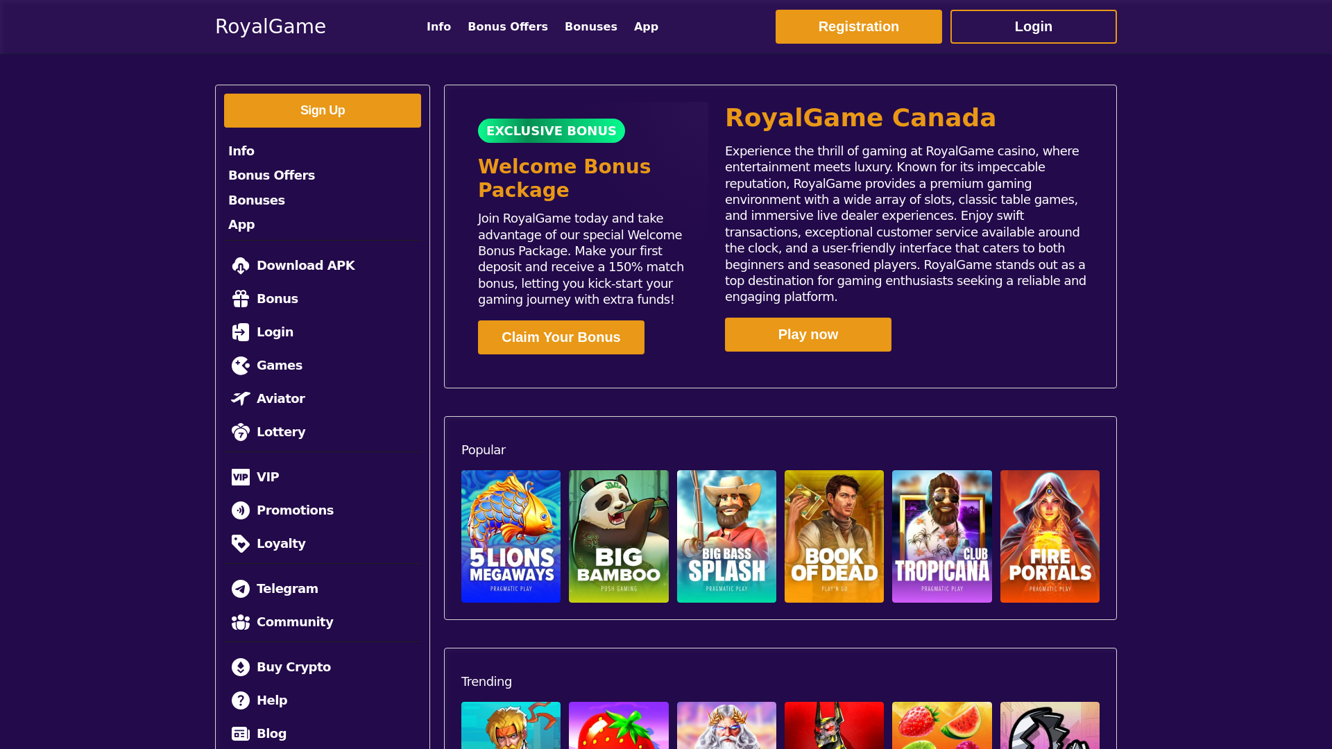 website screenshot of https://royalgamecanada-com.pages.dev/