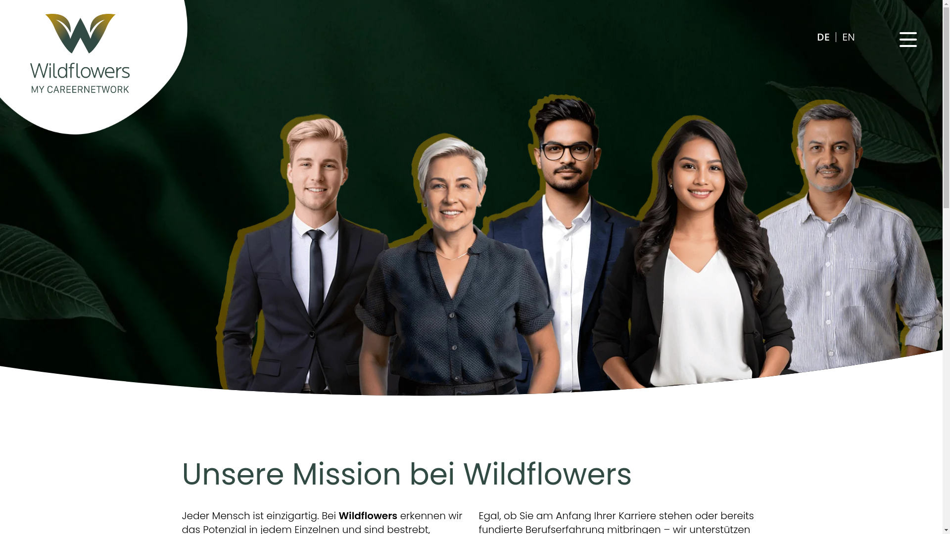 website screenshot of https://wildflowers-consultants.de/