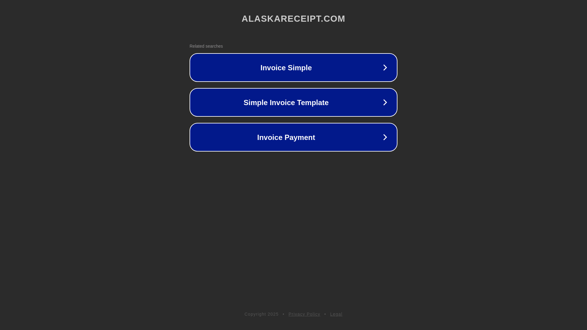 website screenshot of https://alaskareceipt.com/