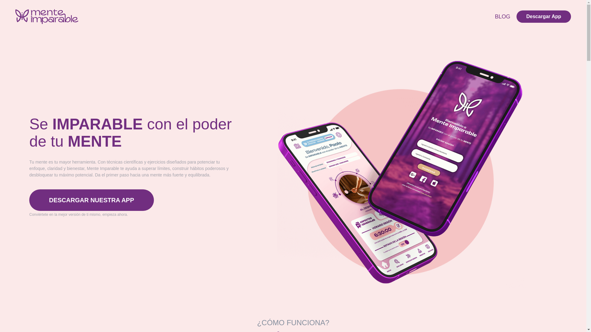 website screenshot of https://menteimparable.pages.dev/