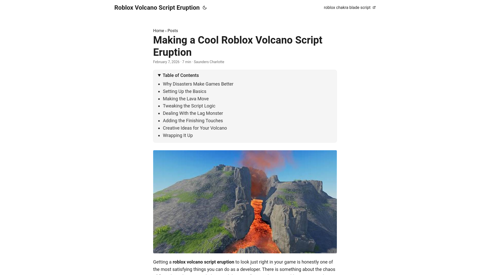 website screenshot of https://roblox-volcano-script-eruption.pages.dev/