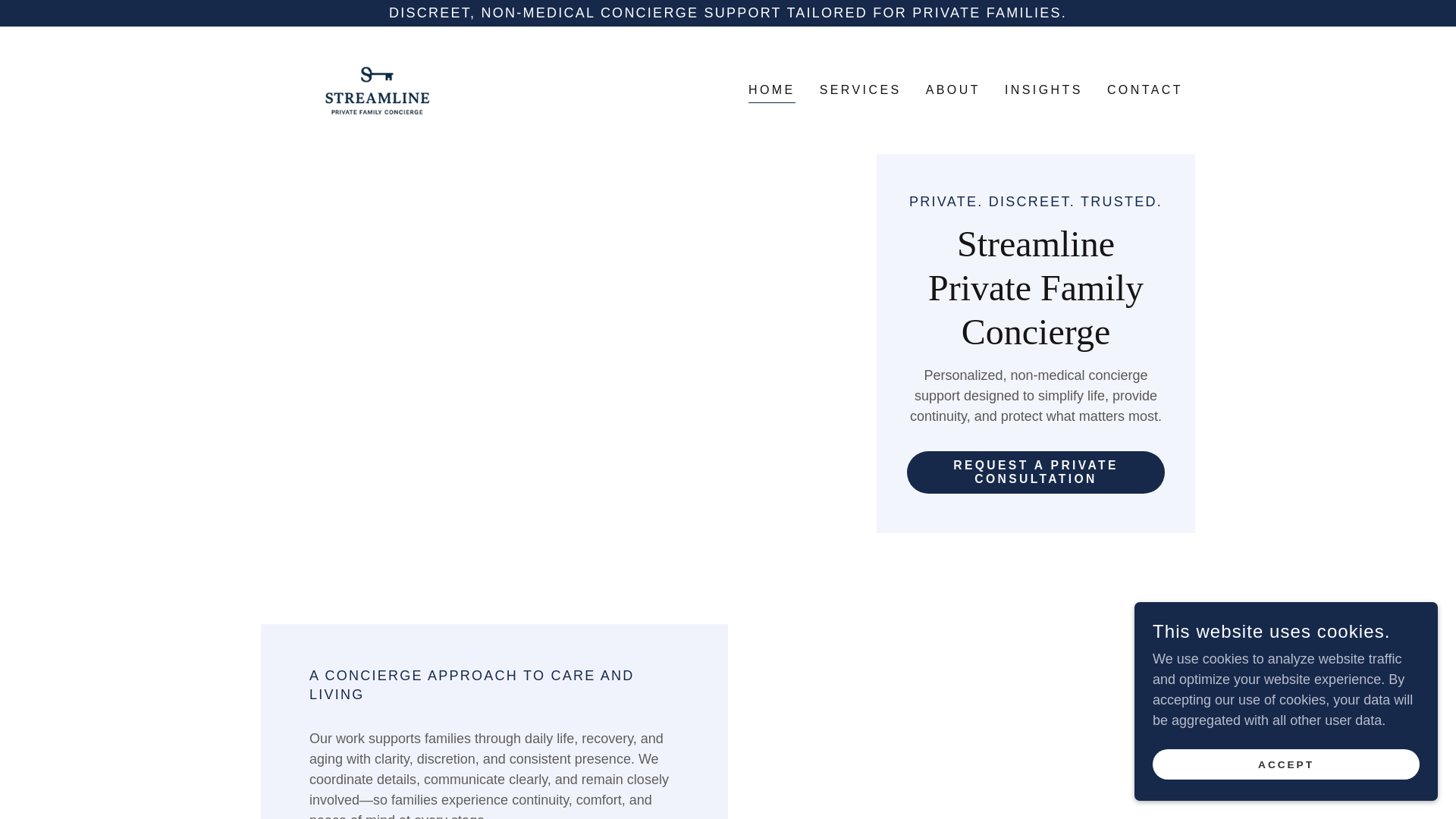 website screenshot of https://streamlinepfc.net/