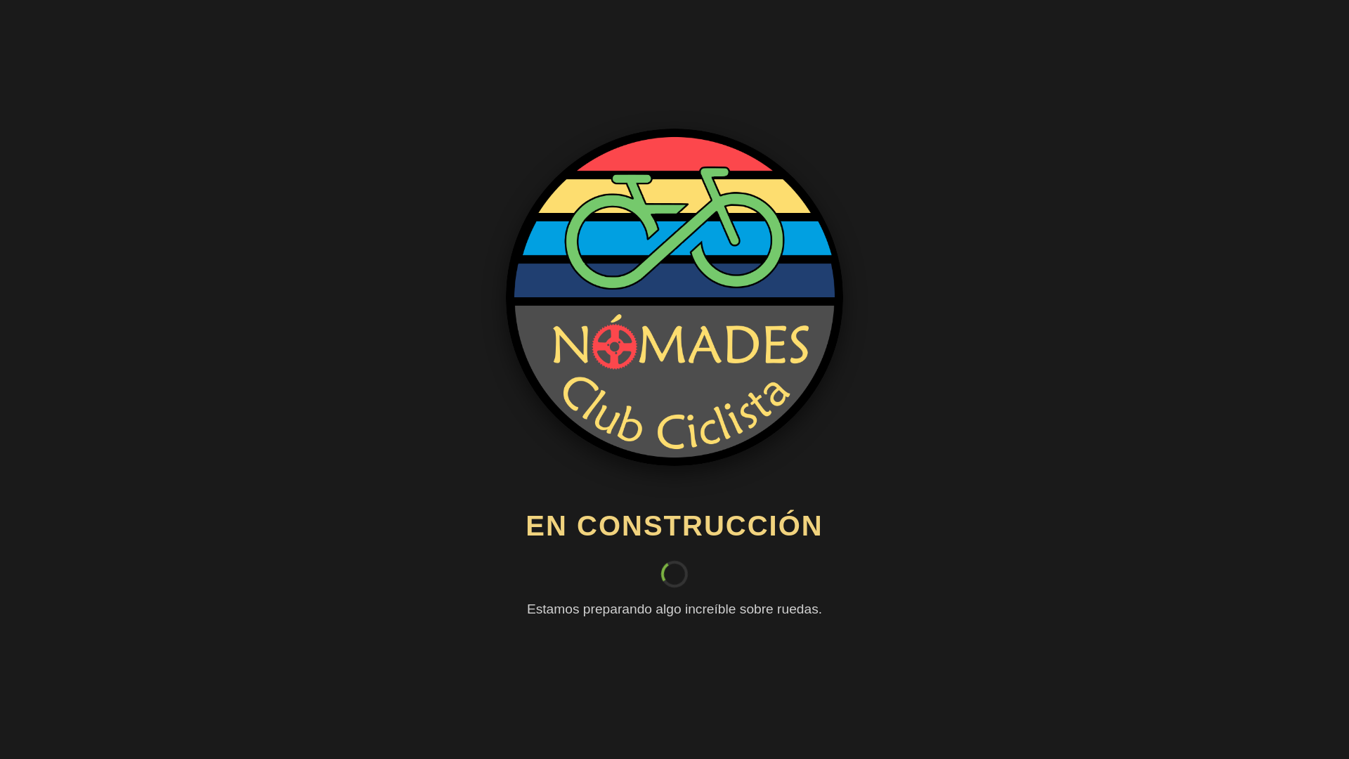 website screenshot of https://nomadesclubciclista.site