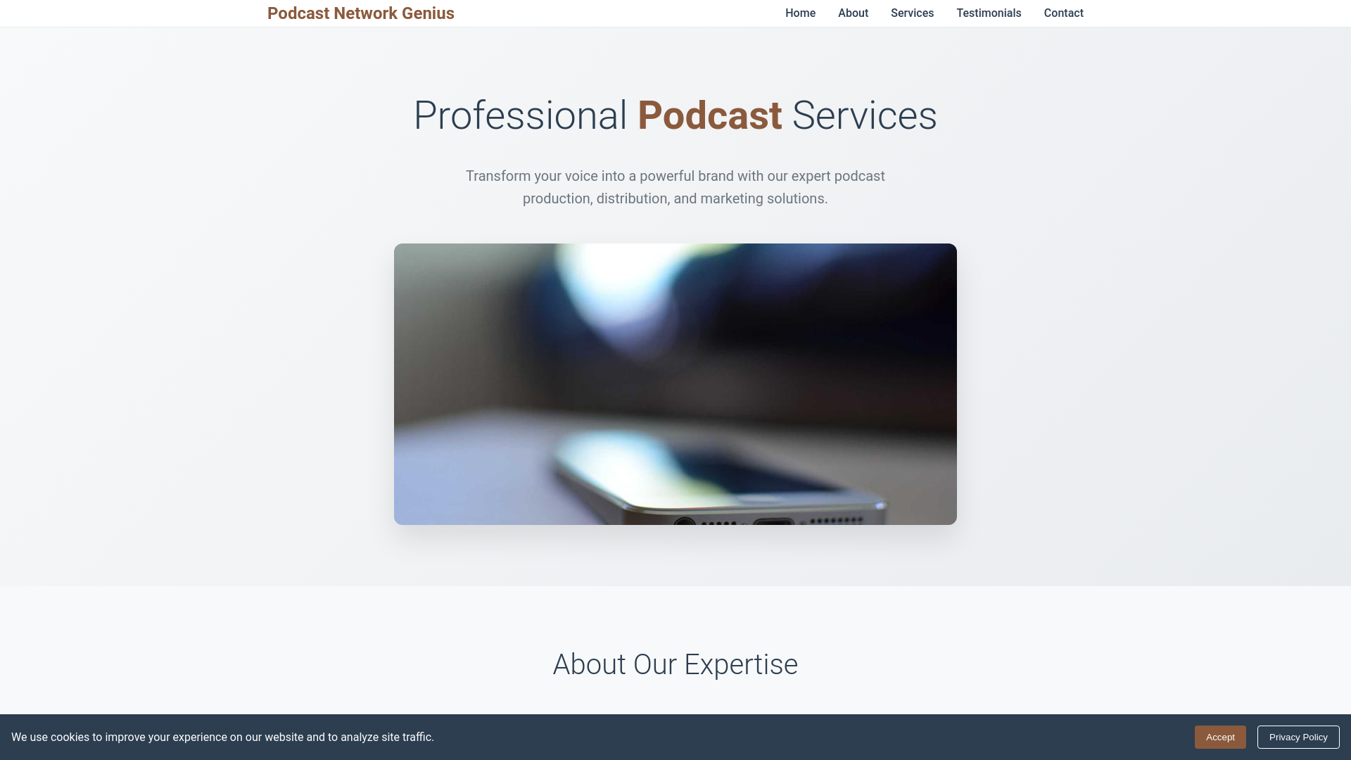 website screenshot of https://podnetworkgenius.click/