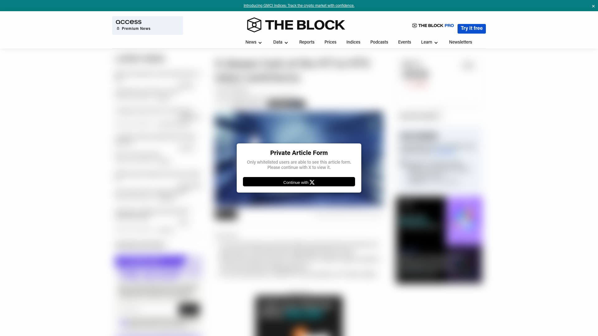 website screenshot of https://theblock.gold/