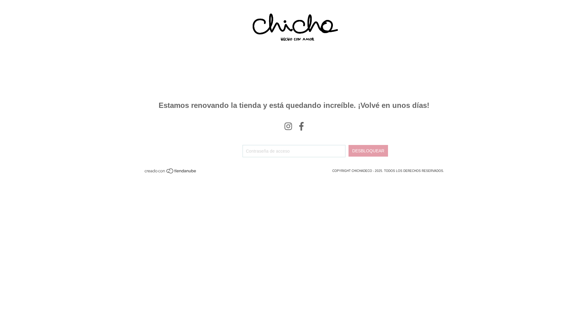 website screenshot of https://tienditachicha.com.ar/
