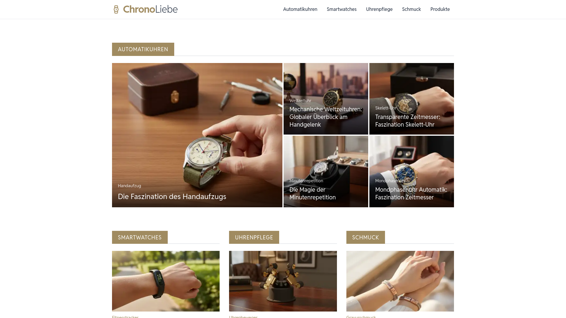 website screenshot of https://chronoliebe.de/