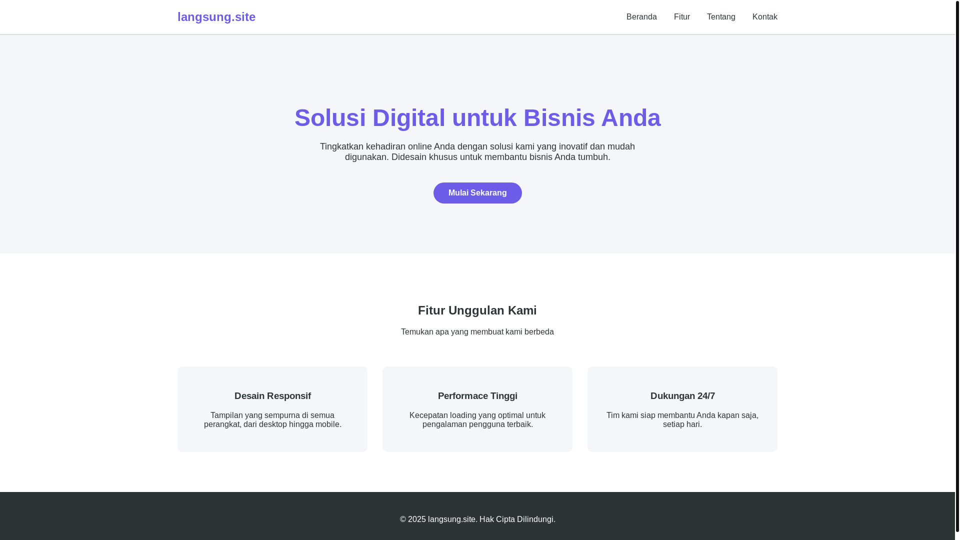 website screenshot of https://langsung-site.pages.dev/