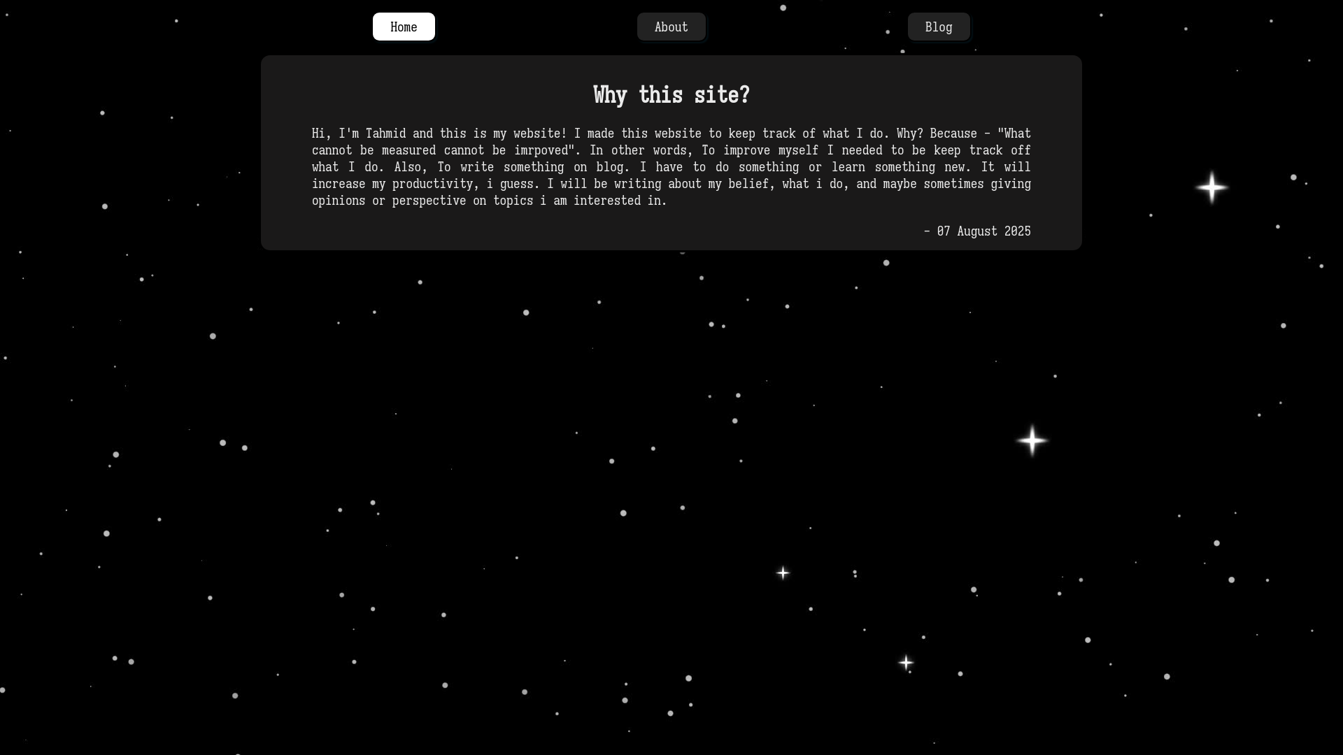 website screenshot of https://tahmidchow621.codeberg.page/
