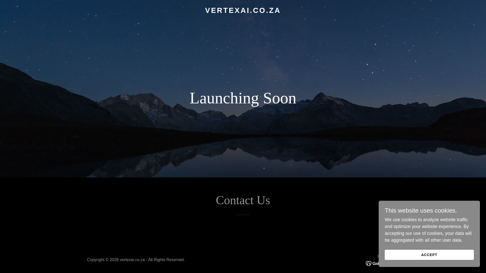 website screenshot of https://vertexai.co.za