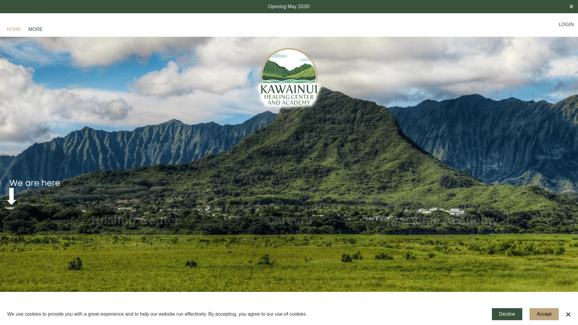 website screenshot of https://kawainuiheals.com/