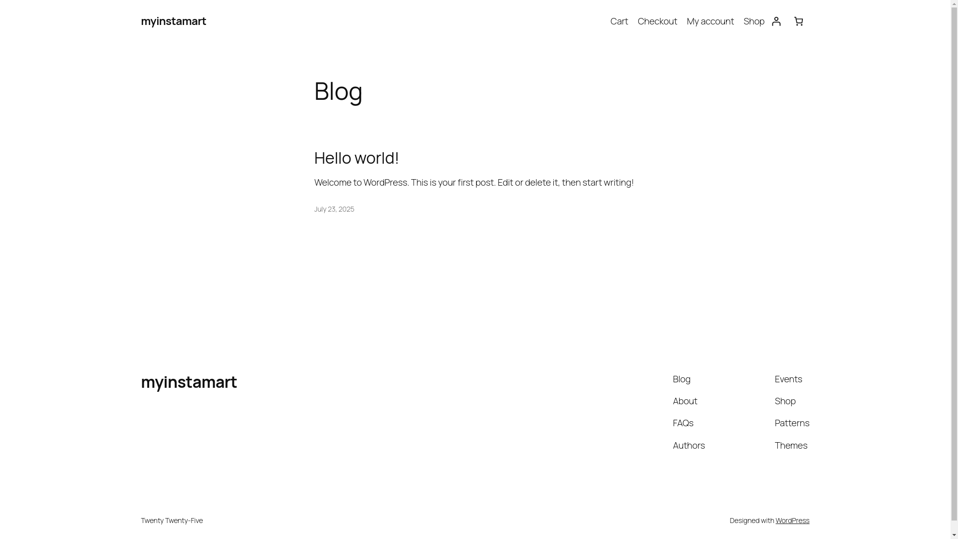 website screenshot of https://myinstamart.in/
