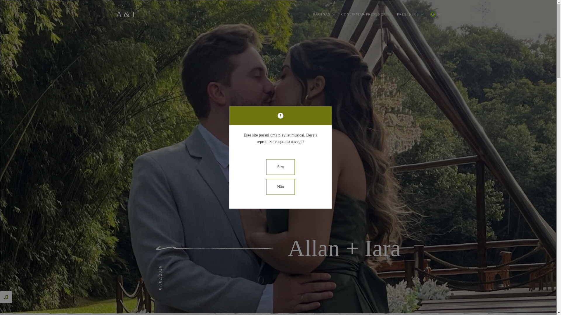 website screenshot of https://allaneiara.com.br/