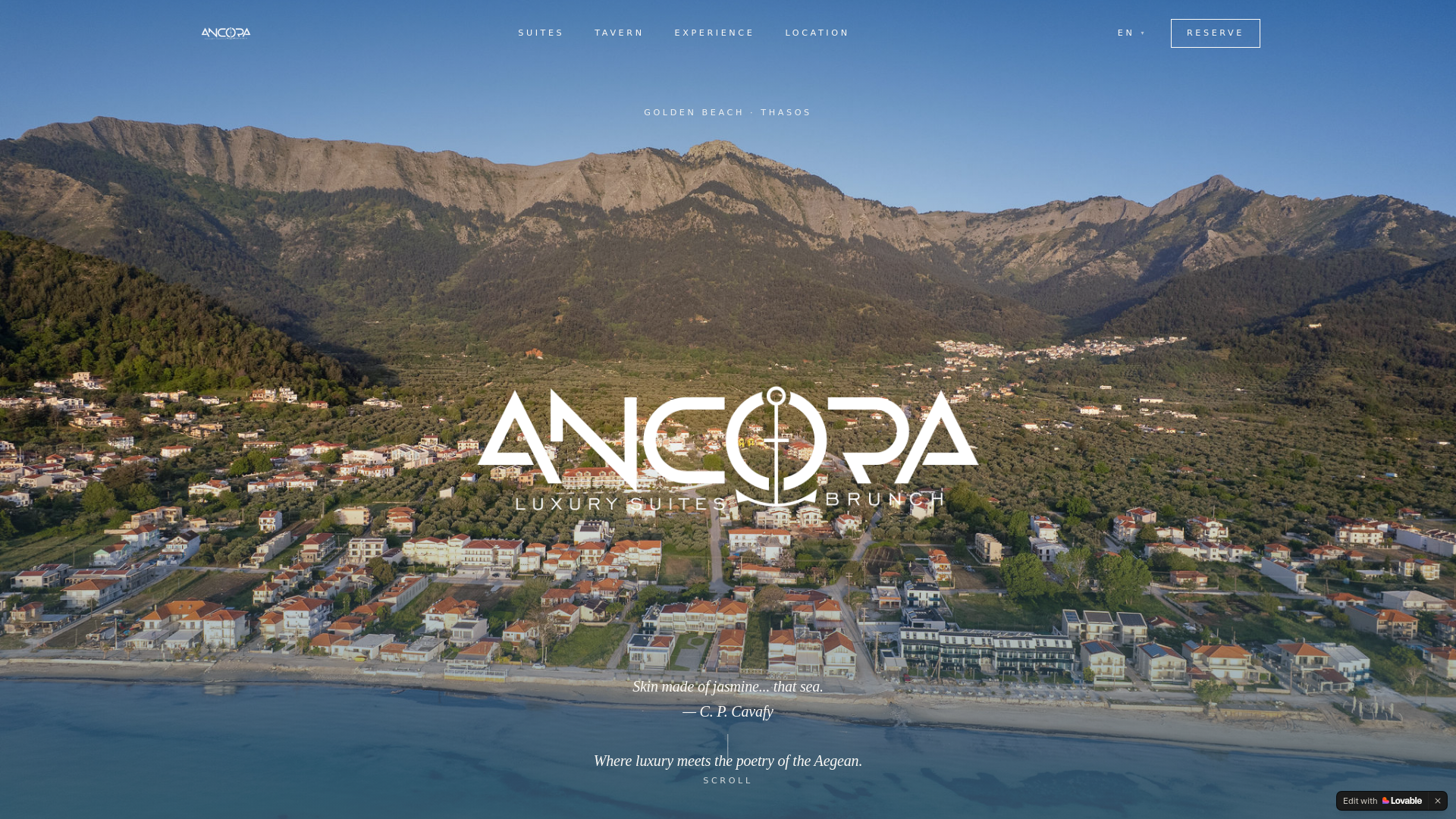 website screenshot of https://ancoraluxury.com/
