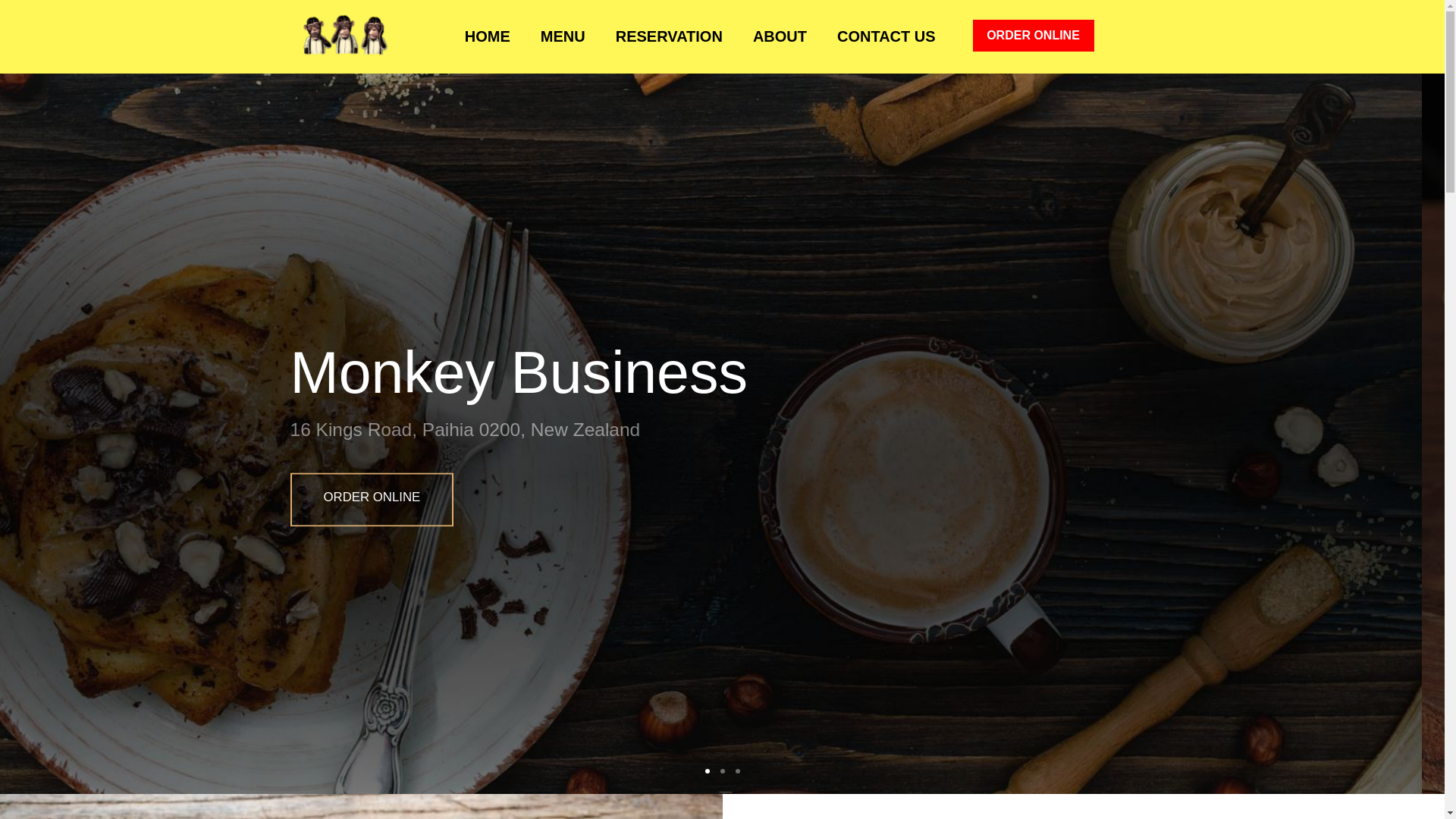 website screenshot of https://monkeybusinesspaihia.co.nz/