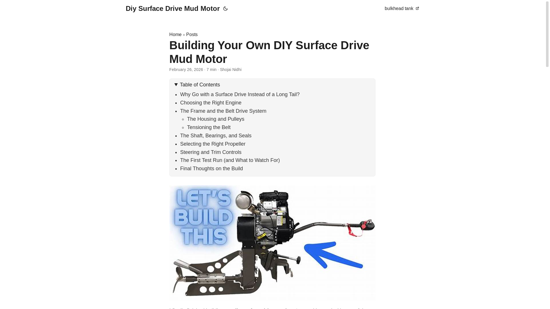 website screenshot of https://diy-surface-drive-mud-motor.pages.dev/