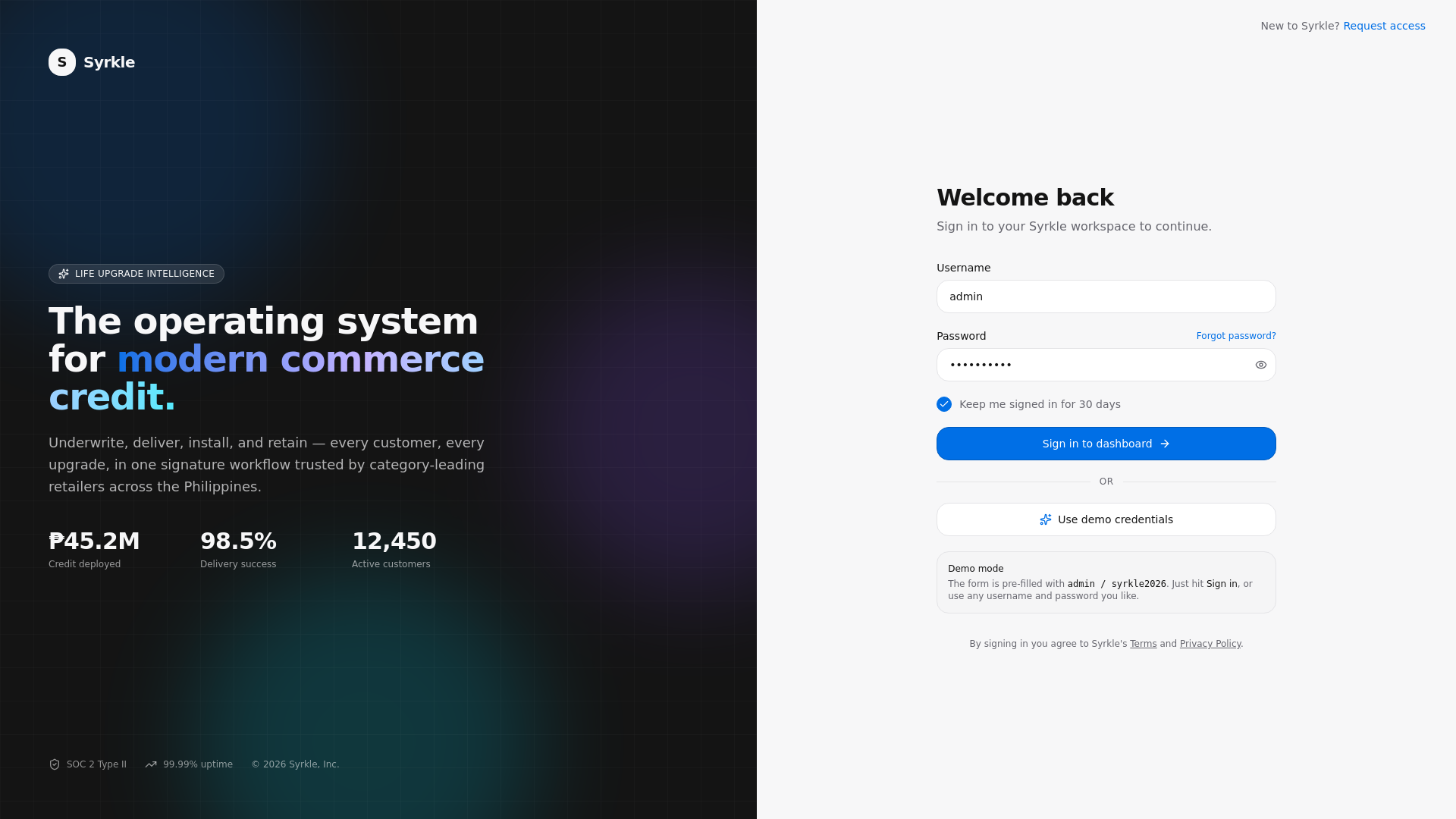 website screenshot of https://getsyrklecomelitedashboard.fit/