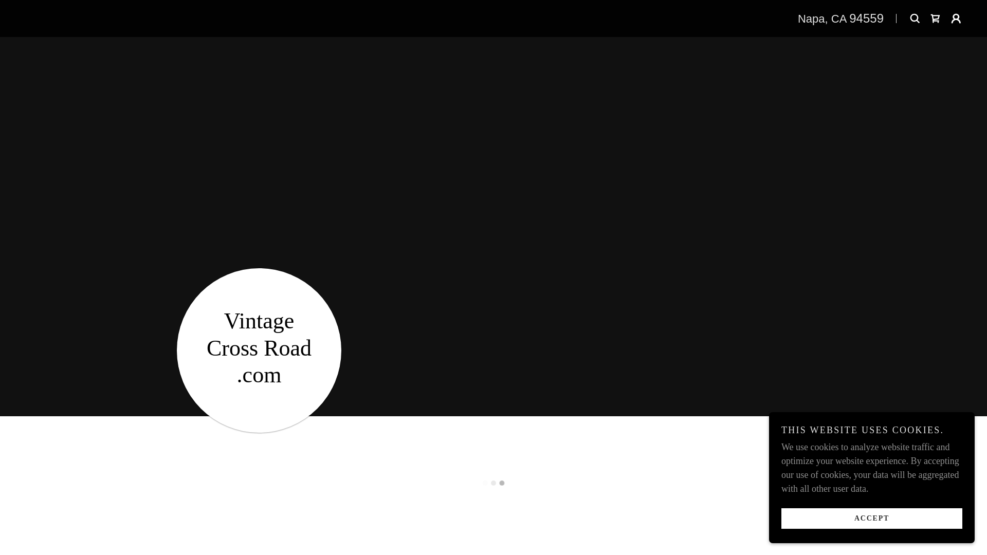 website screenshot of https://vintagecrossroad.com/