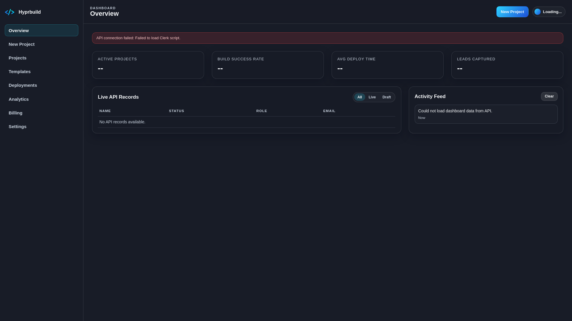 website screenshot of https://hyprbuilddash.pages.dev/