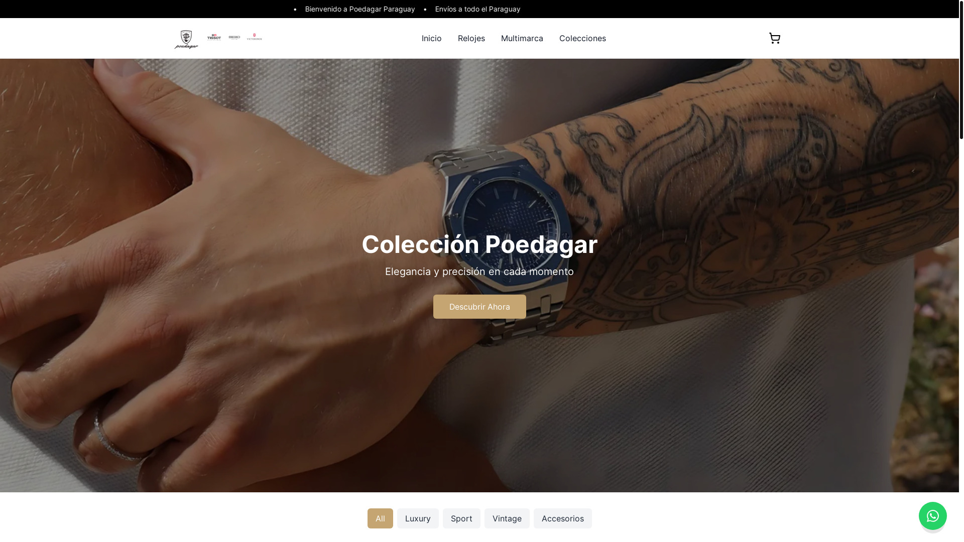 website screenshot of https://poedagar.com.py/