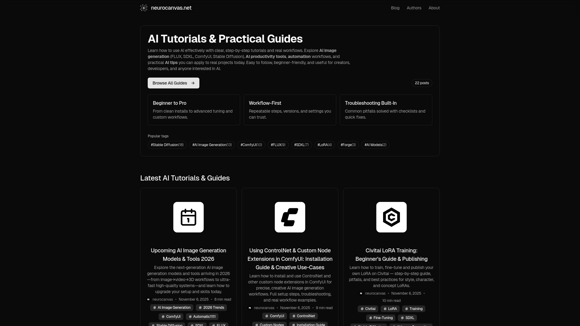 website screenshot of https://neurocanvas-web.pages.dev/