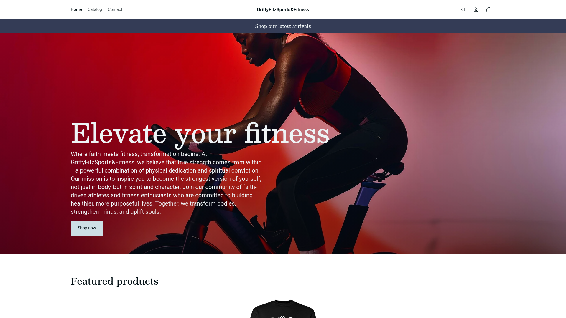 website screenshot of https://grittyfitzsportsfitness.com/