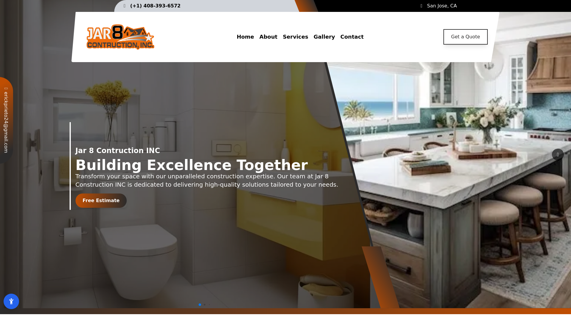 website screenshot of https://jar8construction.com/
